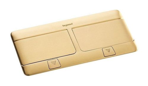 Выдвижной розеточный блок - неукомплектованный - IP 40 - 8 модулей - латунь, 054018