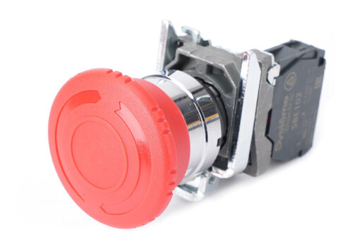 Кнопка аварийн ост SB4 в сборе 22мм 40мм повернуть для возврат металл 1Н, SB4BS8442