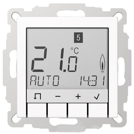 Термостат для теплого пола JUNG ECO PROFI, с датчиком, белый, EPFIT3RWW