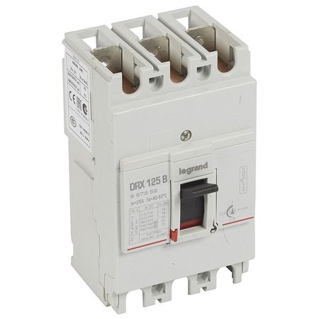 Силовой автомат Legrand DRX 125, термомагнитный, 25кА, 3P, 25А, 667352