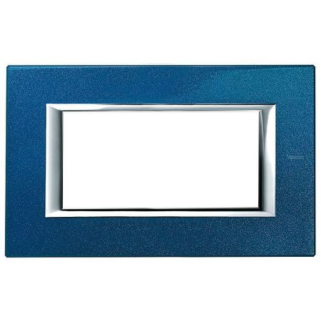 Рамка 4 модуля BTicino AXOLUTE, горизонтальная, сапфир, HA4804BM