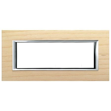 Рамка 6 модулей BTicino AXOLUTE, ясень, HA4806LFR