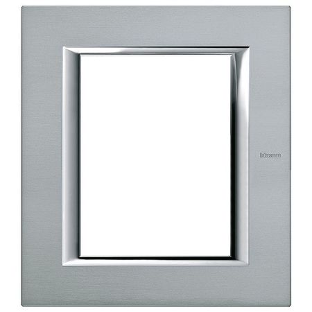 Рамка 3+3 модуля BTicino AXOLUTE, темное серебро, HA4826AZ