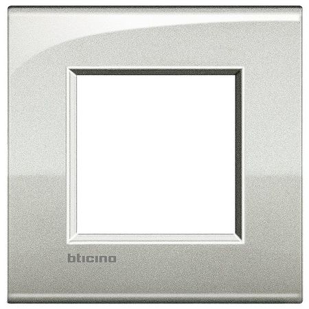 Рамка 1 пост BTicino LIVING LIGHT, лунное серебро, LNE4802GL