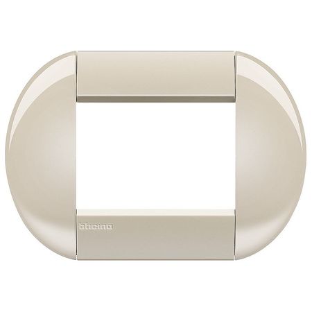 Рамка 3 модуля BTicino LIVING LIGHT, горизонтальная, кремовый, LNB4803CL