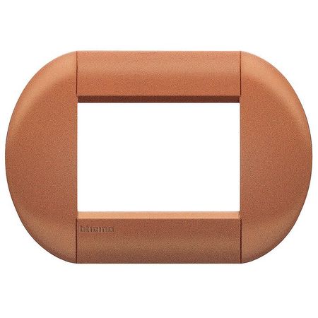 Рамка 3 модуля BTicino LIVING LIGHT, горизонтальная, сиена, LNB4803SI