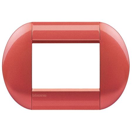 Рамка 3 модуля BTicino LIVING LIGHT, горизонтальная, малина, LNB4803SS