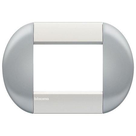 Рамка 3 модуля BTicino LIVING LIGHT, горизонтальная, небесный, LNB4803TS