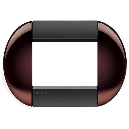 Рамка 3 модуля BTicino LIVING LIGHT, горизонтальная, бордовый, LNB4803TW