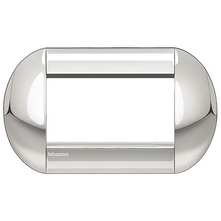 Рамка 4 модуля BTicino LIVING LIGHT, горизонтальная, хром, LNB4804CR