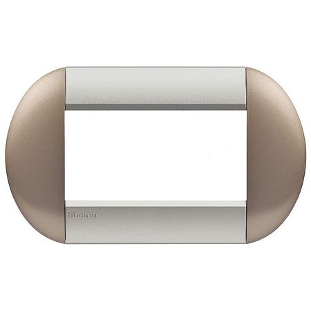 Рамка 4 модуля BTicino LIVING LIGHT, горизонтальная, бронзовый, LNB4804TB