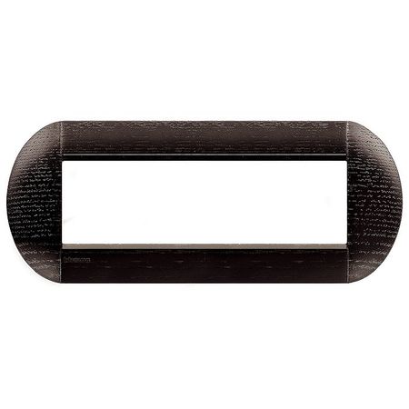 Рамка 7 модулей BTicino LIVING LIGHT, горизонтальная, темный дуб, LNB4807LRW