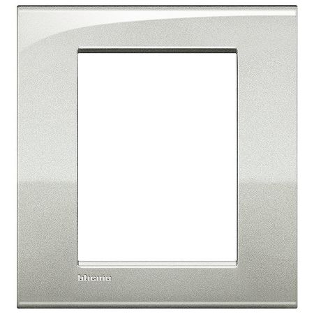 Рамка 3+3 модуля BTicino LIVING LIGHT, горизонтальная, лунное серебро, LNC4826GL