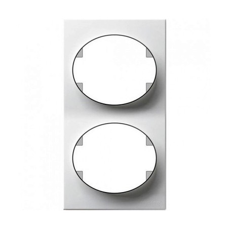 Рамка 2 поста ABB TACTO, вертикальная, альпийский белый, 5572 BL