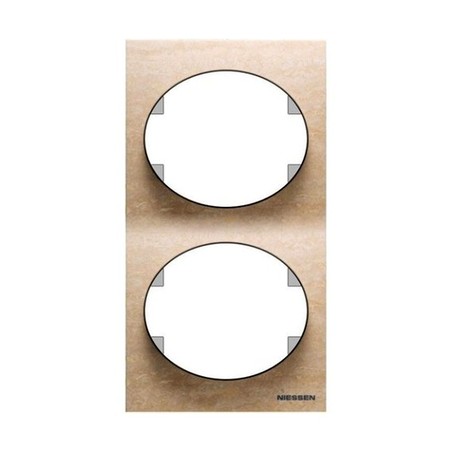 Рамка 2 поста ABB TACTO, вертикальная, итальянский мрамор, 5572 TV