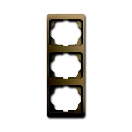 Рамка 3 поста ABB ALPHA EXCLUSIVE, вертикальная, бронзовый, 1754-0-4386