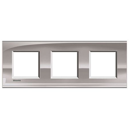 Рамка 3 поста BTicino LIVING LIGHT, никель, LNA4802M3NS