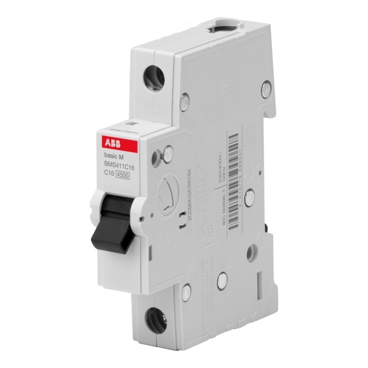 Автоматический выключатель ABB Basic M 1P 10А (C) 4.5кА, BMS411C10, 2CDS641041R0104