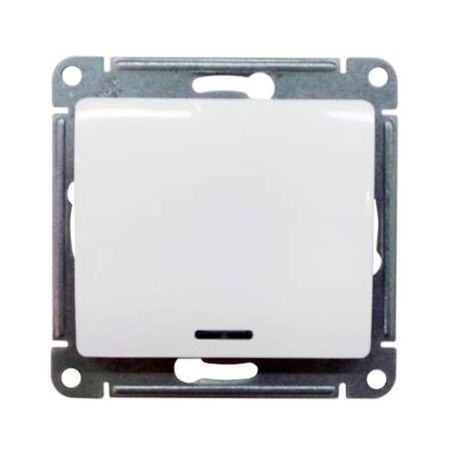 Выключатель 1-клавишный Schneider Electric GLOSSA, с подсветкой, скрытый монтаж, перламутр, GSL000613