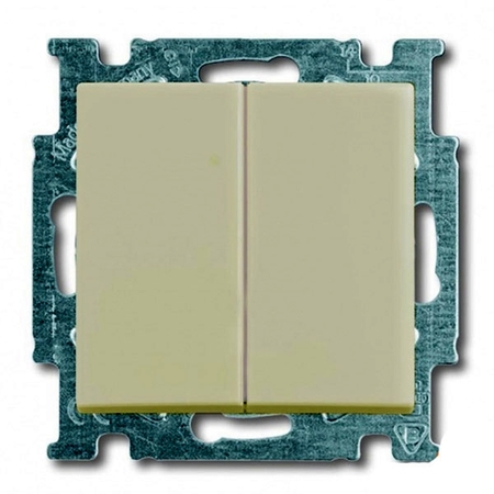 Выключатель 2-клавишный ABB BASIC55, chalet-white, 2006//5 UC-96-507, 2CKA001012A2187