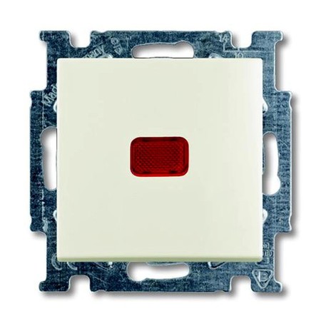 Выключатель 1-клавишный кнопочный с нулевой клеммой ABB BASIC55, chalet-white, 2026 UCN-96-507, 2CKA001413A1100