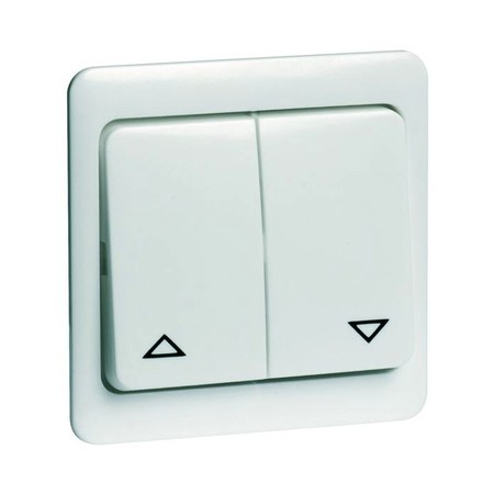 Выключатель для жалюзи 2-клавишный кнопочный PEHA by Honeywell COMPACTA, алюминий, 641311