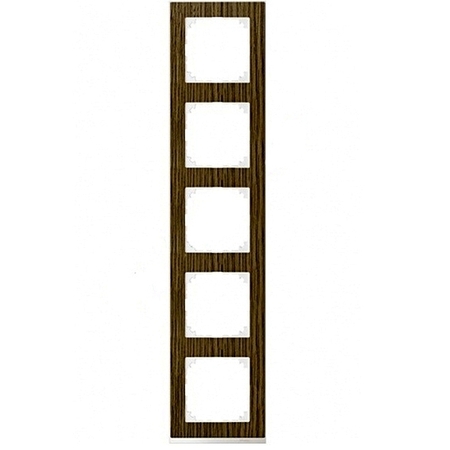 Рамка 5 постов Schneider Electric MERTEN M-PURE DÉCOR, дуб, MTN4050-3674