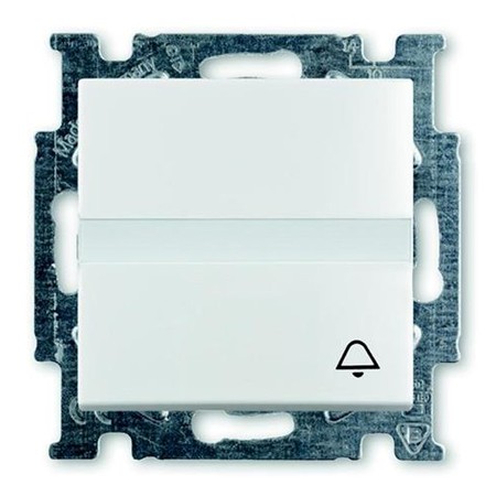 Выключатель 1-клавишный кнопочный ABB BASIC55, альпийский белый, 2026 UCN//KL-94-507, 2CKA001413A1086
