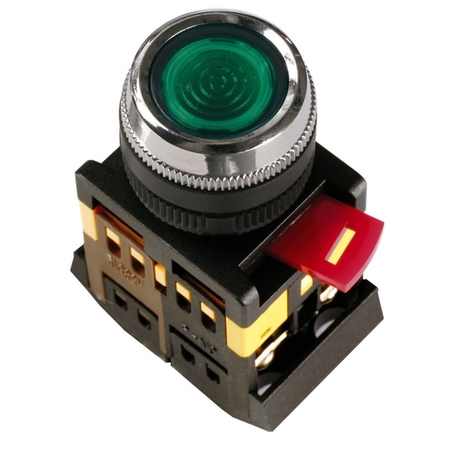 Кнопка IEK ABLFS-22 22 мм, 660/440В, IP40, Зеленый, BBT30-ABLFS-K06