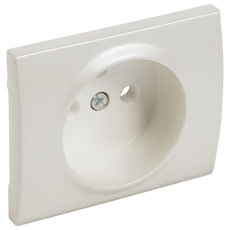 Накладка на розетку Legrand GALEA LIFE, с заземлением, жемчужно-белый, 771527