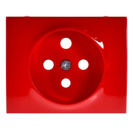 Накладка на розетку Legrand GALEA LIFE, с заземлением, красный, 777023