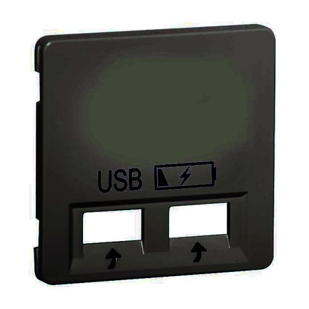 Накладка на розетку USB PEHA by Honeywell DIALOG, черный, 238873