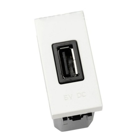 Розетка USB ABB ZENIT, скрытый монтаж, альпийский белый, N2185 BL, 2CLA218500N1101