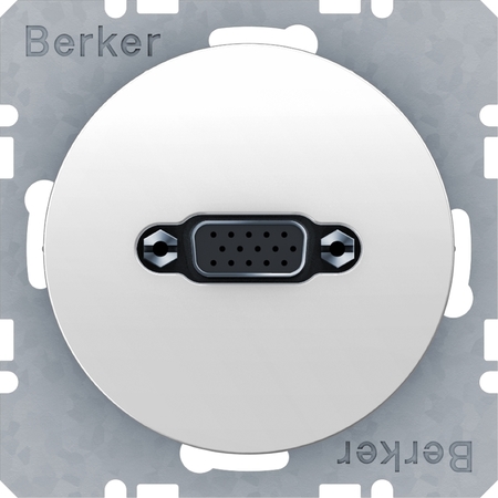 Розетка VGA Berker, белый блестящий, 3315402089