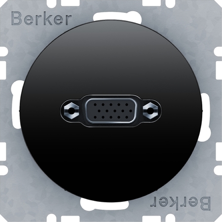 Розетка VGA Berker, черный блестящий, 3315402045