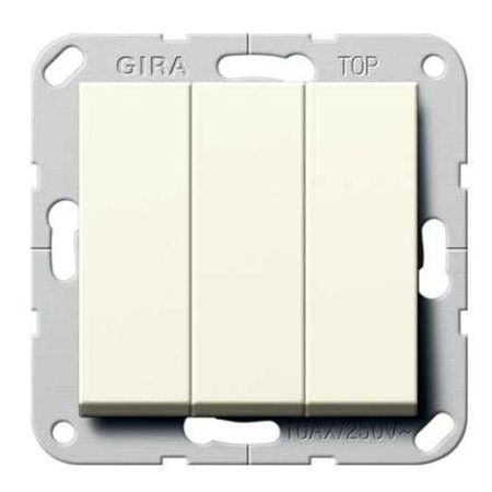 Выключатель 3-клавишный Gira SYSTEM 55, скрытый монтаж, белый глянцевый, 284403