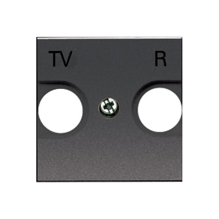 Накладка на розетку телевизионную ABB ZENIT, скрытый монтаж, антрацит, N2250.8 AN, 2CLA225080N1801