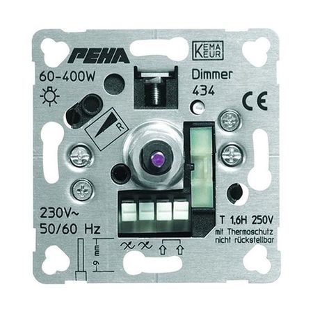Механизм поворотного светорегулятора-переключателя PEHA by Honeywell Коллекции Рeha, 600 Вт, 209613