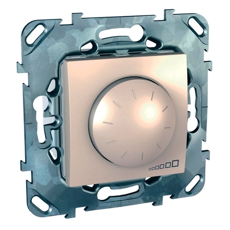 Светорегулятор поворотно-нажимной Schneider Electric UNICA, 1000 Вт, бежевый, MGU5.512.25ZD