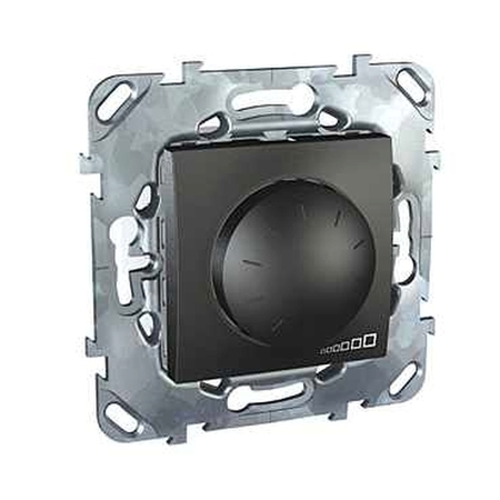Светорегулятор поворотно-нажимной Schneider Electric UNICA TOP, 400 Вт, графит, MGU5.511.12ZD