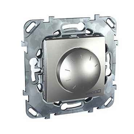 Светорегулятор поворотно-нажимной Schneider Electric UNICA TOP, 400 Вт, алюминий, MGU5.511.30ZD