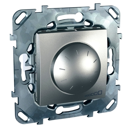 Светорегулятор поворотно-нажимной Schneider Electric UNICA, 1-10В, 400 Вт, алюминий, MGU5.510.30ZD