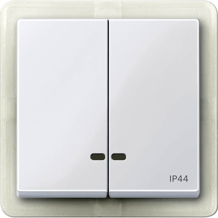 Клавиша двойная с линзами Schneider Electric MERTEN SYSTEM M, активно-белый, MTN3424-0325