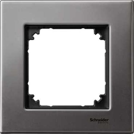 Рамка 1 пост Schneider Electric MERTEN M-ELEGANCE, серый родий, MTN403114