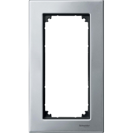 Рамка 2 поста Schneider Electric MERTEN M-ELEGANCE, платиновое серебро, MTN403860