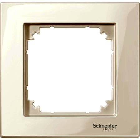 Рамка 1 пост Schneider Electric MERTEN M-PLAN, бежевый блестящий, MTN515144