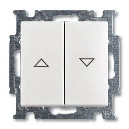 Выключатель для жалюзи 2-клавишный кнопочный ABB BASIC55, механический, альпийский белый, 2026//4 UC-94-507, 2CKA001413A1082