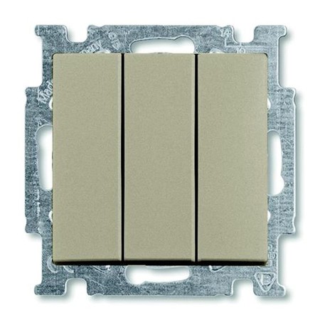 Выключатель 3-клавишный ABB BASIC55, шампань, 106//3//1 UC-93-, 2CKA001012A2163