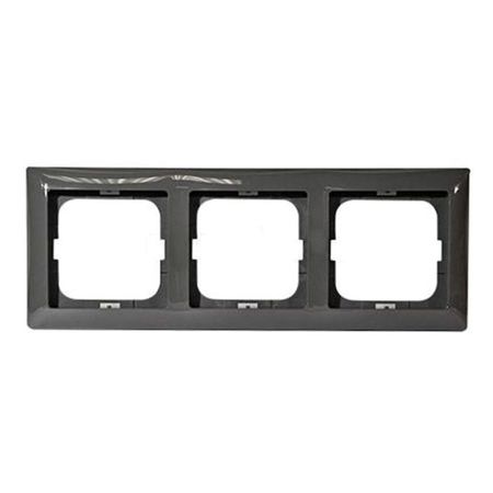 Рамка 3 поста ABB BASIC55, château-black, 2513-95-507, 2CKA001725A1508