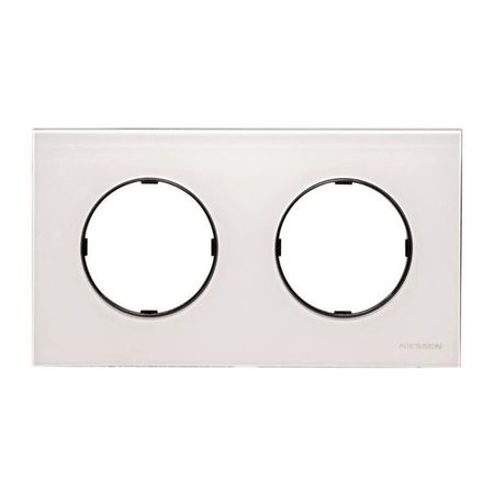 Рамка 2 поста ABB SKY MOON, белое стекло, 8672 CB, 2CLA867200A3001